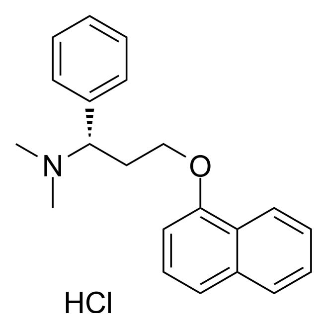 Estructura molecular de la dapoxetina