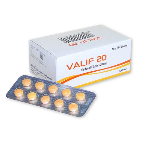 Valif 20 mg Comprimidos de Vardenafilo